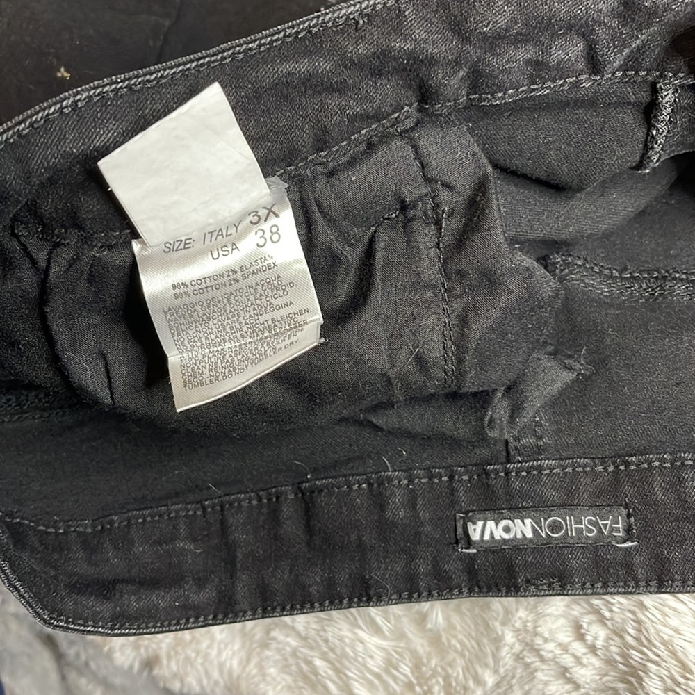 Black Distressed  Cutoffs - Picture 3 of 3